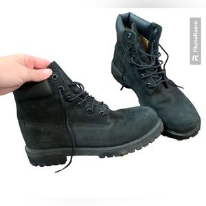 Timberland Premium 6" Premium Waterproof Black
Leather Combat Boots Boys Size 6